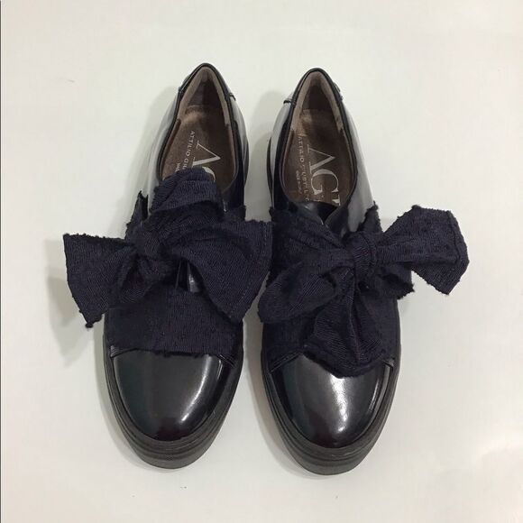 Attilio Giusti Leombruni Bow Chunky Platform Loafers Shoe Sz 39 - Picture 2 of 8